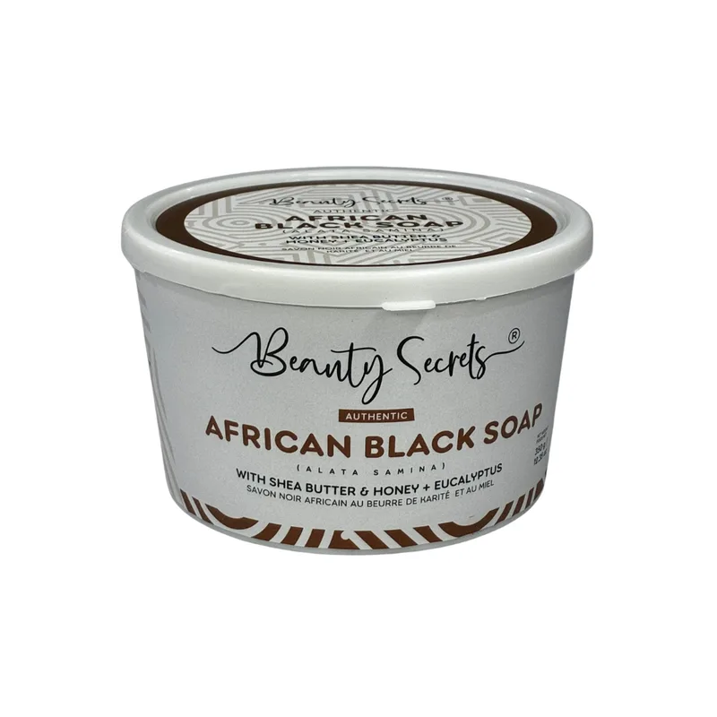 Beauty Secrets Black soap with shea butter - honey eucalyptus